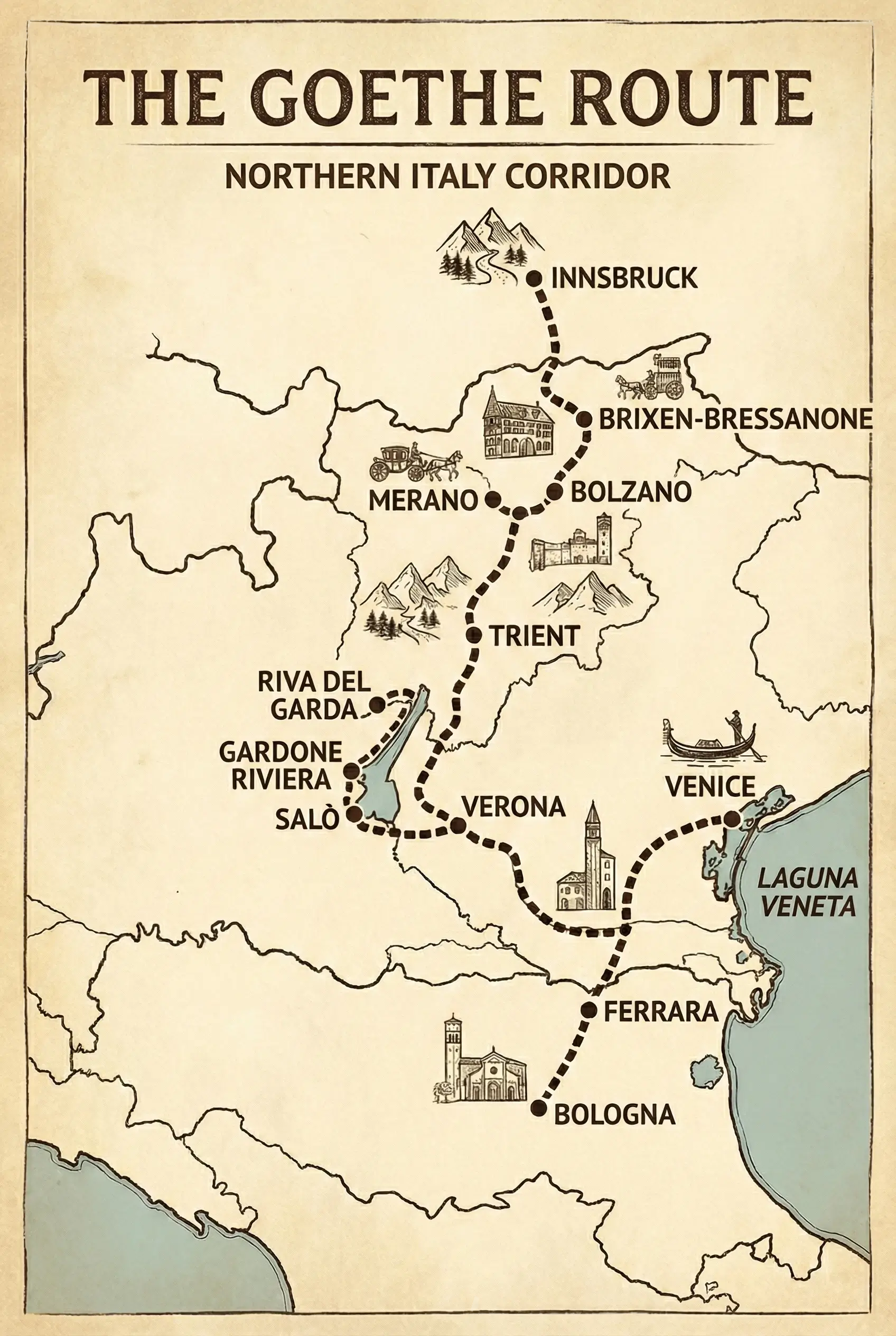 The Goethe Route from Innsbruck to Bologna